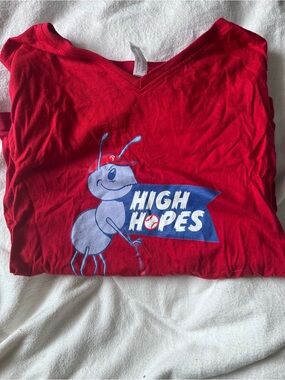 Philadelphia Phillies High Hopes Graphic V-Neck Women's Tee - Red